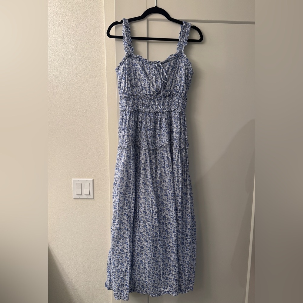 GAP x DOEN Blue Floral Midi Dress size M